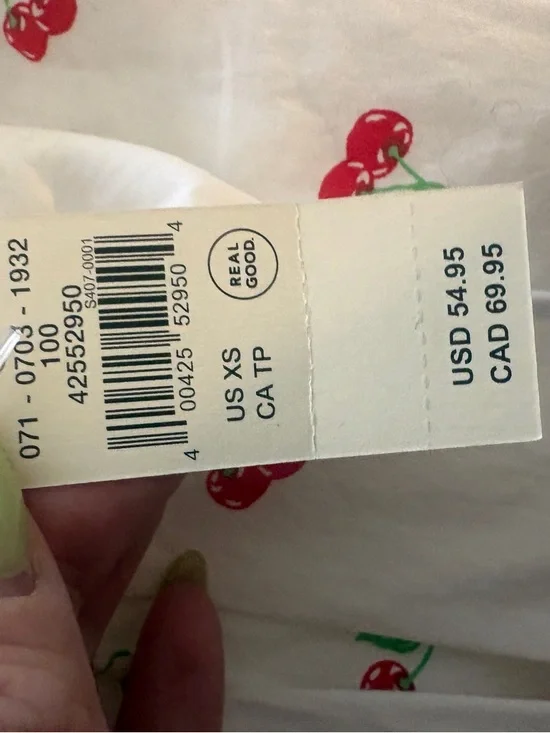 Aerie The New Essentials White Cherry Print Midi Skirt NWT - Picture 6 of 6